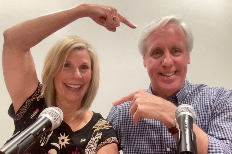 Allison and Gerard Podcasting